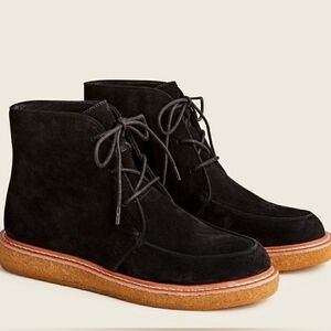 J Crew Mens Suede Lace Up Desert Chukka Ankle Boots Size 10 Black